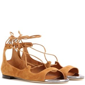 Jimmy choo vernie sandal lace up flat 37.5